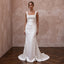 Square Neck Satin Wedding Dresses with Timeless Style - Apparel & Accessories > Clothing > Wedding & Bridal Party Dresses > Wedding Dresses - Mignonette