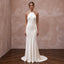 Sustainable Off-White Peace Silk Halter Neck Slip Dress for Eco-Friendly Wedding
