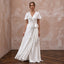 Sustainable Pearl White Peace Silk Wrap Wedding Dress for Beach Destination