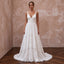 Textured White Broderie Anglaise Bridal Dress for Garden Reception