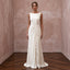 Timeless Cream Jersey Sheath Wedding Dress for Surprise Proposal Party