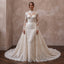 Traditional Lace Bridal Gown with Detachable Train - Apparel & Accessories > Clothing > Wedding & Bridal Party Dresses > Wedding Dresses - Mignonette Bridal