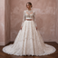 Vintage-Inspired Antique White Lace Ball Gown Bridal Dress for Themed Elopement