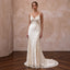 Vintage Cream Silk Satin Bias Cut Slip Dress with Lace Trim