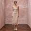 1920s Champagne Beaded Fringe Wedding Dress for Gatsby Rehearsal - Apparel & Accessories > Clothing > Wedding & Bridal Party Dresses > Wedding Dresses - Mignonette Bridal