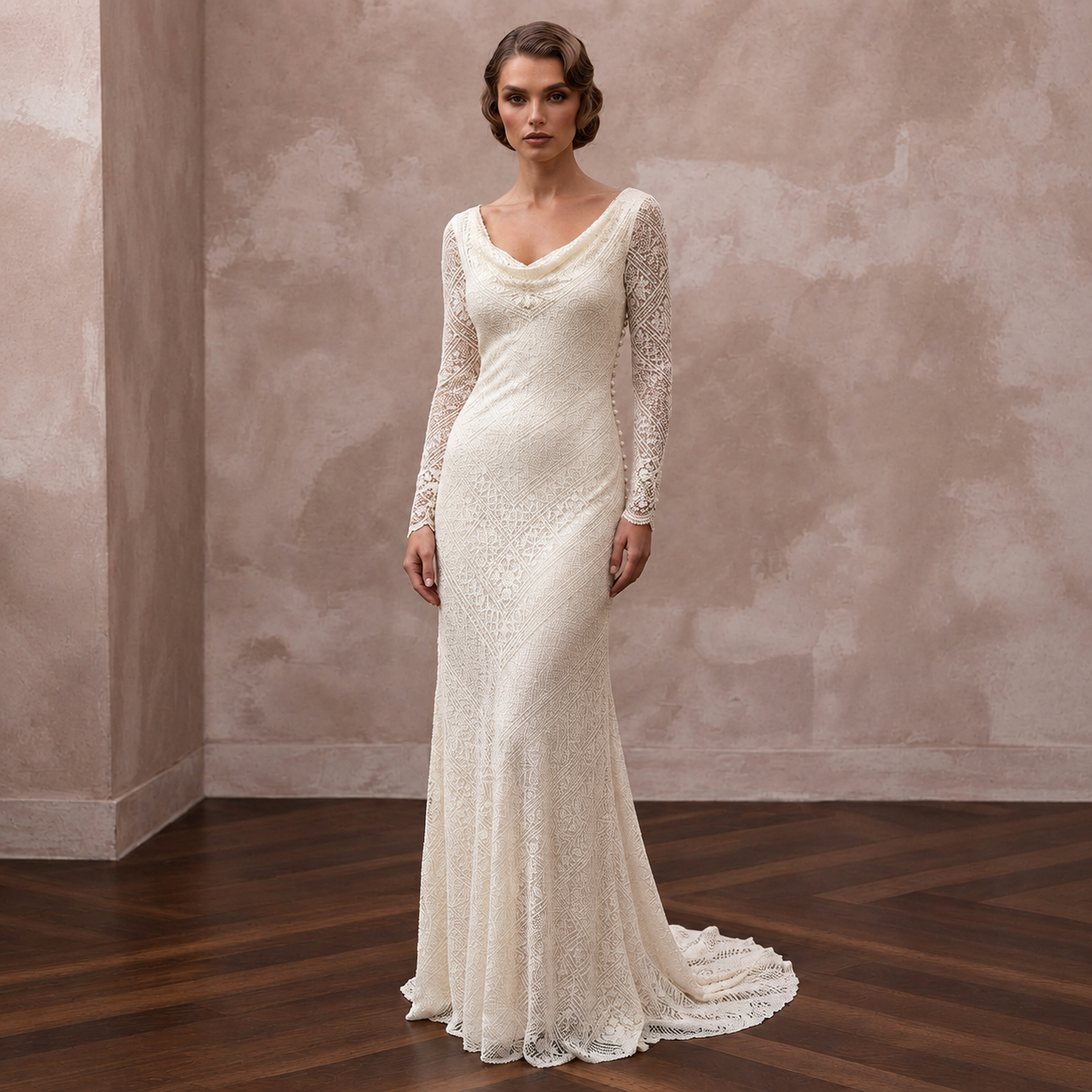1930s Inspired Lace Wedding Dress for a Vintage Ceremony