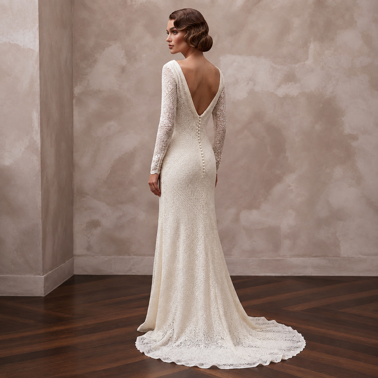 1930s Inspired Lace Wedding Dress for a Vintage Ceremony Secondary image
