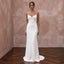 1990s Minimalist White Crepe Slip Wedding Dress for Surprise Elopement
