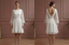Bishop Sleeve Wedding Dress Chiffon Short Boho Romantic Gown