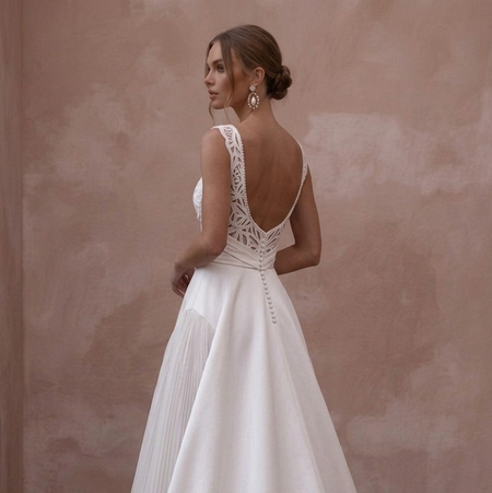 A-Line Wedding Dresses with Elegant Satin Skirts