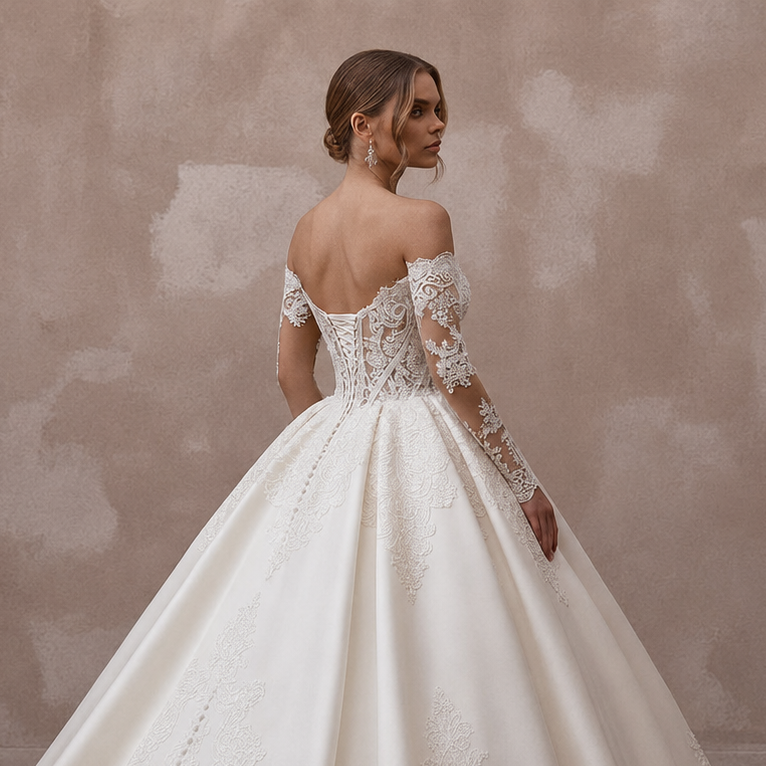 Alençon Lace Ball Gown Wedding Dresses with Royal Appeal