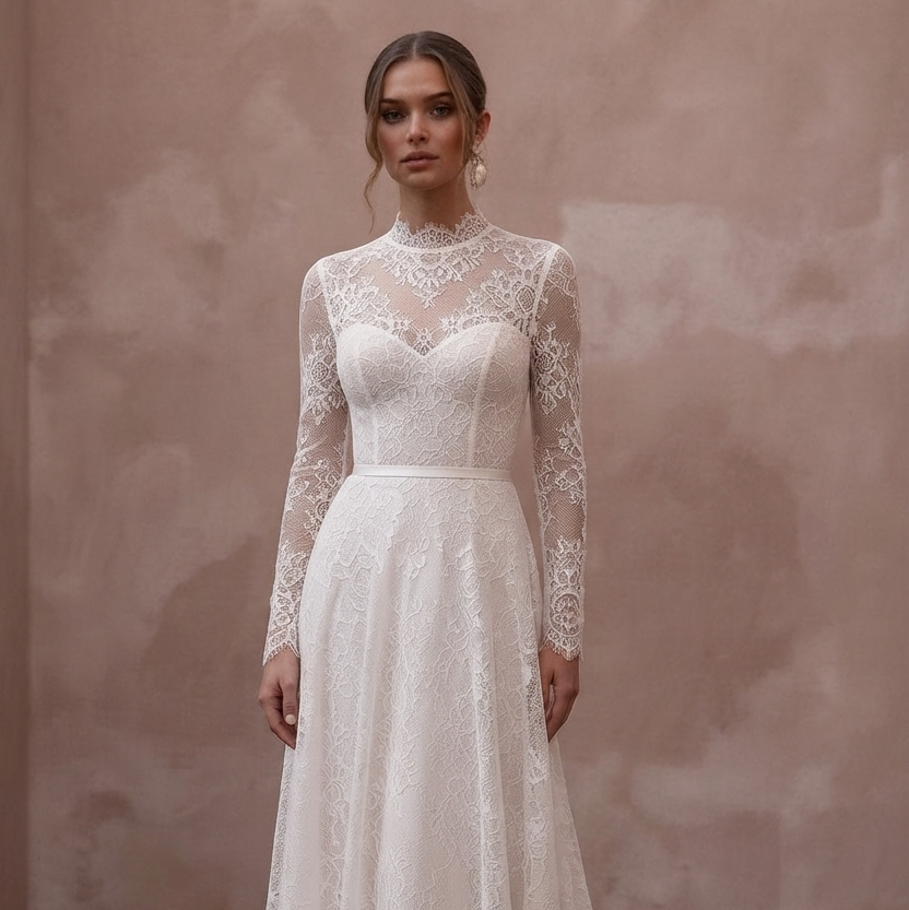 Alençon Lace Wedding Dresses with Timeless Sophistication