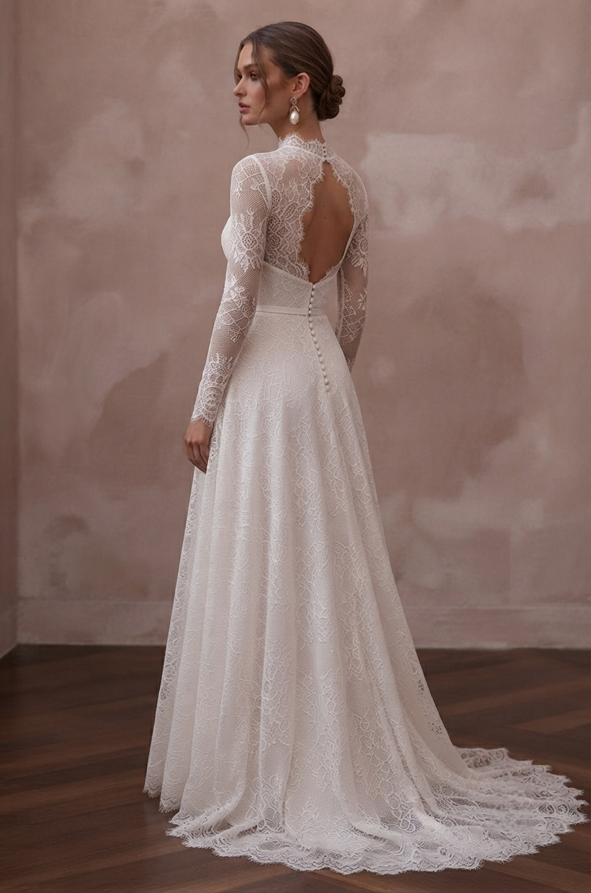 Alençon Lace Wedding Dresses with Timeless Sophistication Secondary image