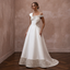 Architectural Off-White Faille Trapeze Dress for Civil Ceremony