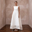 Architectural Off-White Faille Trapeze Wedding Dress for Civil Ceremony