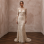 Artisan Champagne Embroidered Net Dress for Rehearsal Gathering