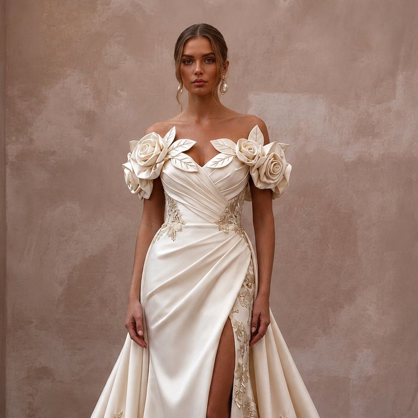 Autumn Wedding Dresses with Rich Satin Finishes