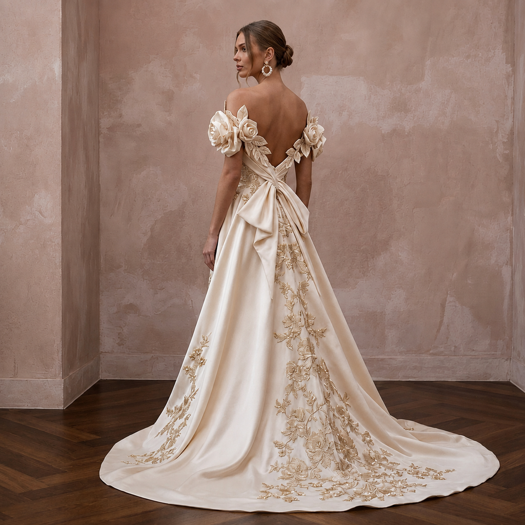 Autumn Wedding Dresses with Rich Satin Finishes