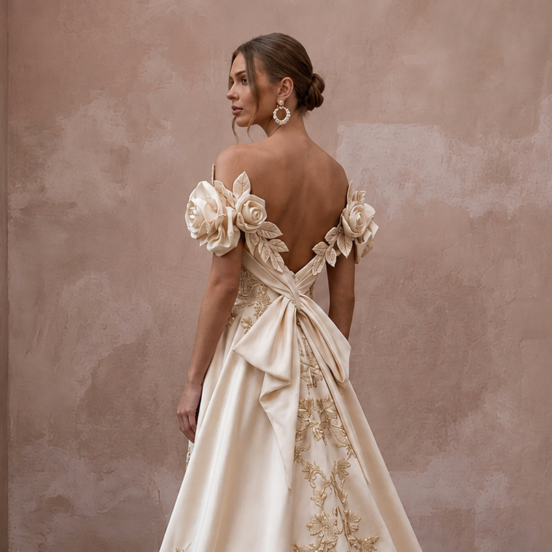 Autumn Wedding Dresses with Rich Satin Finishes