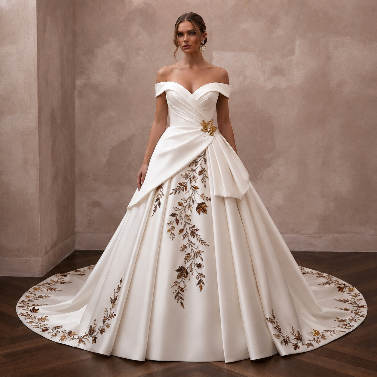 Autumn Wedding Dresses with Rich Satin Textures