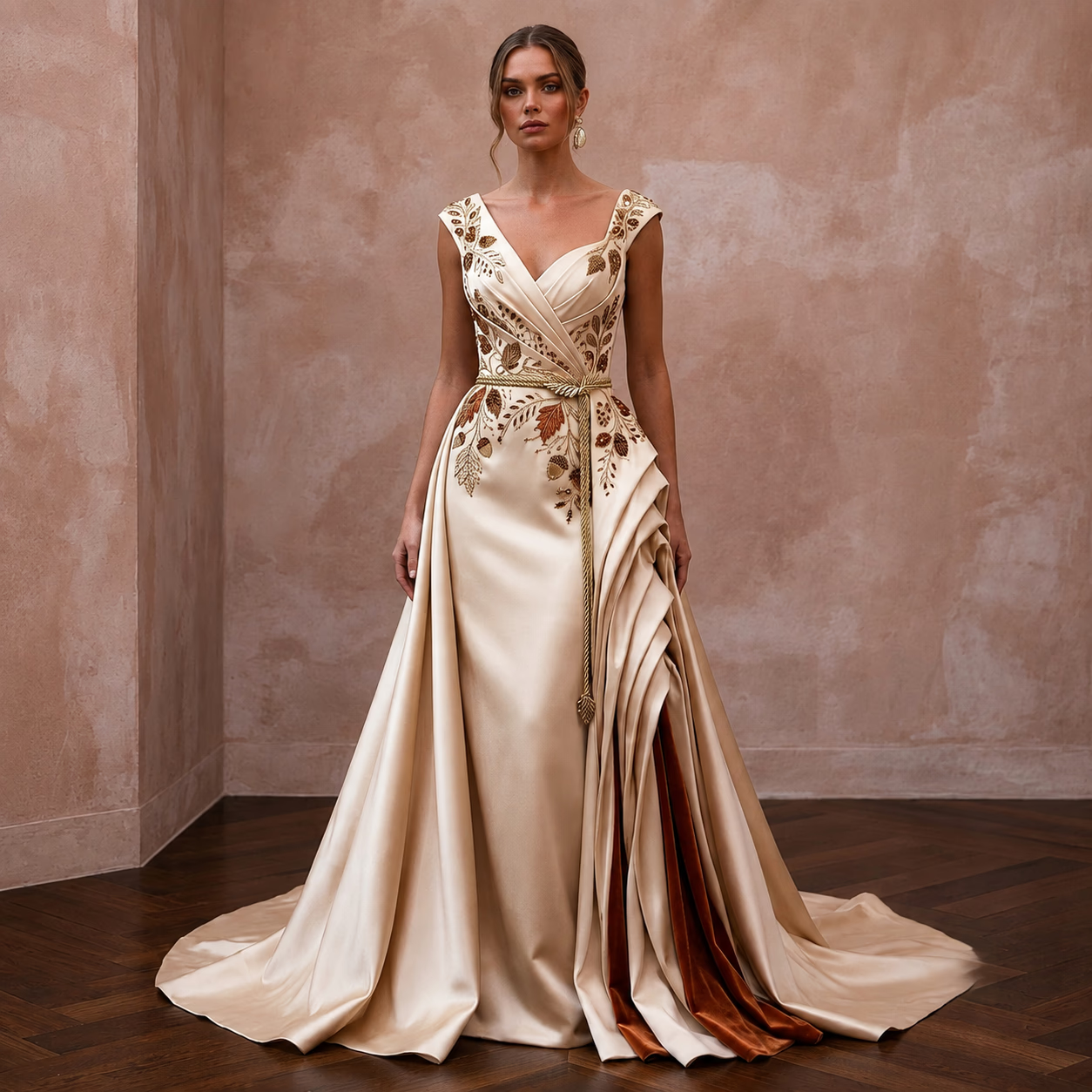 Autumn Wedding Dresses with Rich Satin Textures - Apparel & Accessories > Clothing > Wedding & Bridal Party Dresses > Wedding Dresses - Mignonette Bridal