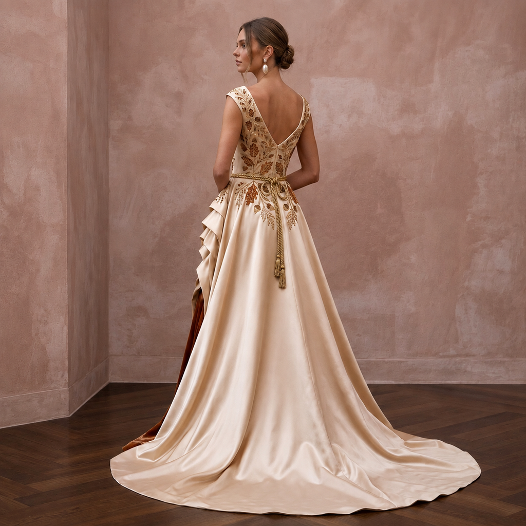 Autumn Wedding Dresses with Rich Satin Textures