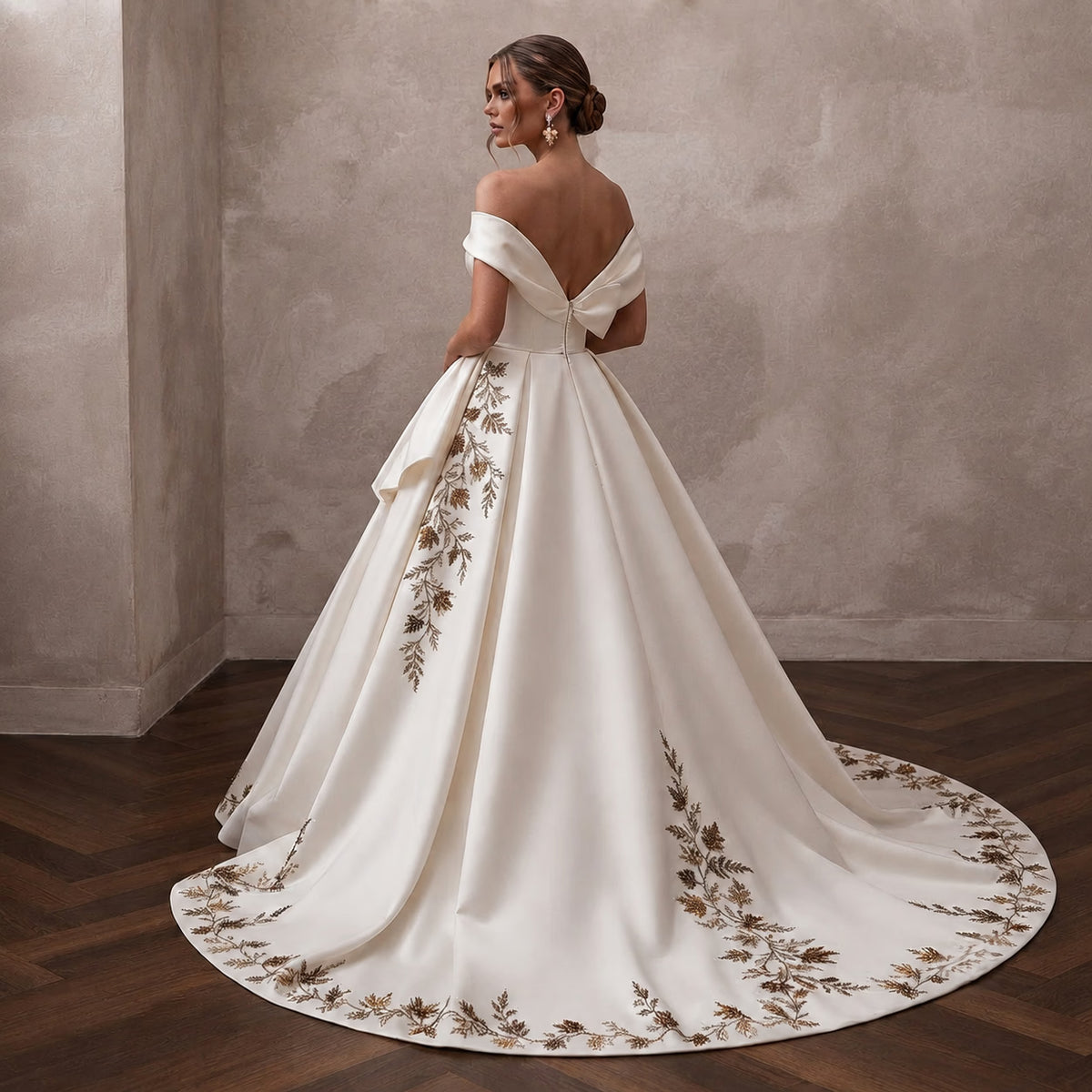 Autumn Wedding Dresses with Rich Satin Textures - Apparel & Accessories > Clothing > Wedding & Bridal Party Dresses > Wedding Dresses - Mignonette Bridal