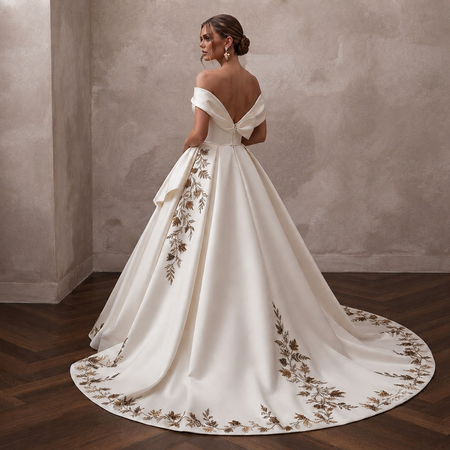 Autumn Wedding Dresses with Rich Satin Textures
