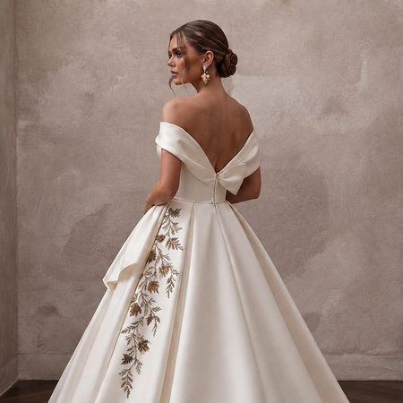 Autumn Wedding Dresses with Rich Satin Textures