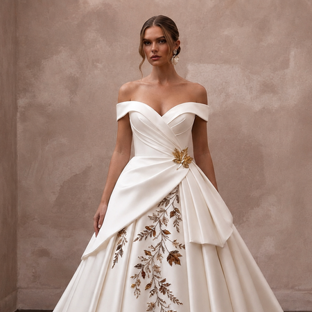 Autumn Wedding Dresses with Rich Satin Textures