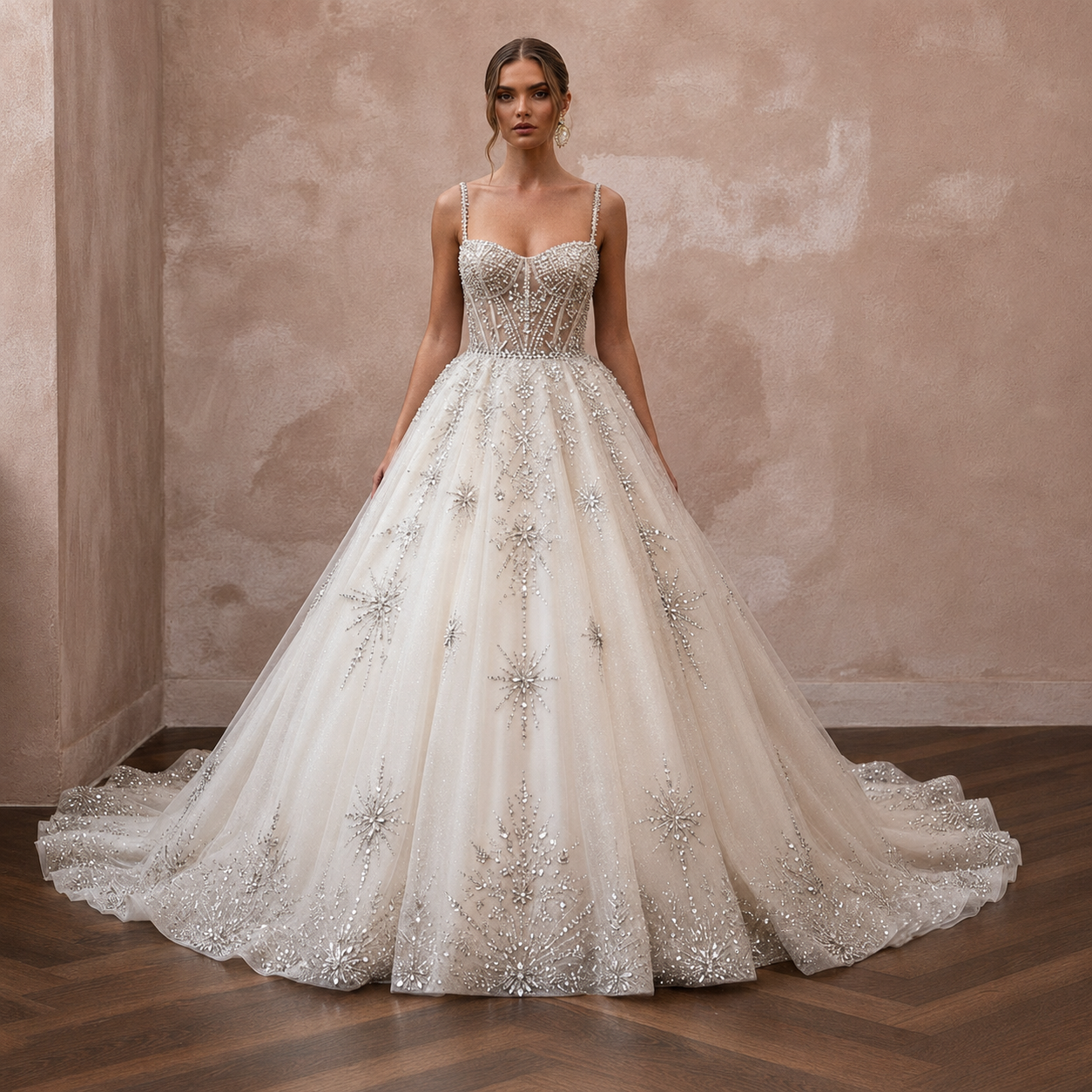 Ball Gown Wedding Dresses with Crystal Embellishments Main image
