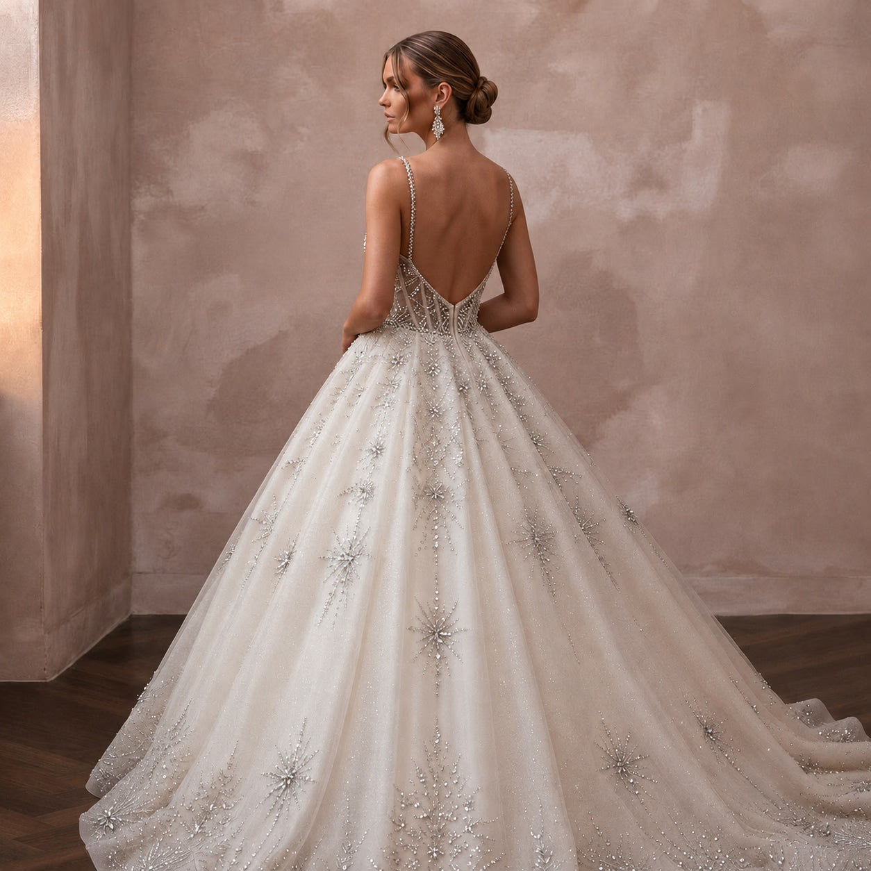 Ball Gown Wedding Dresses with Crystal Embellishments - Apparel & Accessories > Clothing > Wedding & Bridal Party Dresses > Wedding Dresses - Mignonette