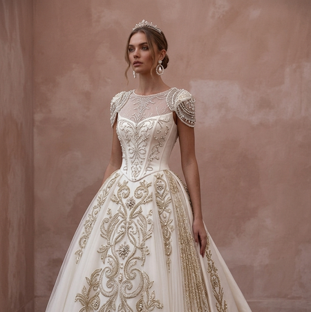 Ball Gown Wedding Dresses with Royal-Inspired Elegance