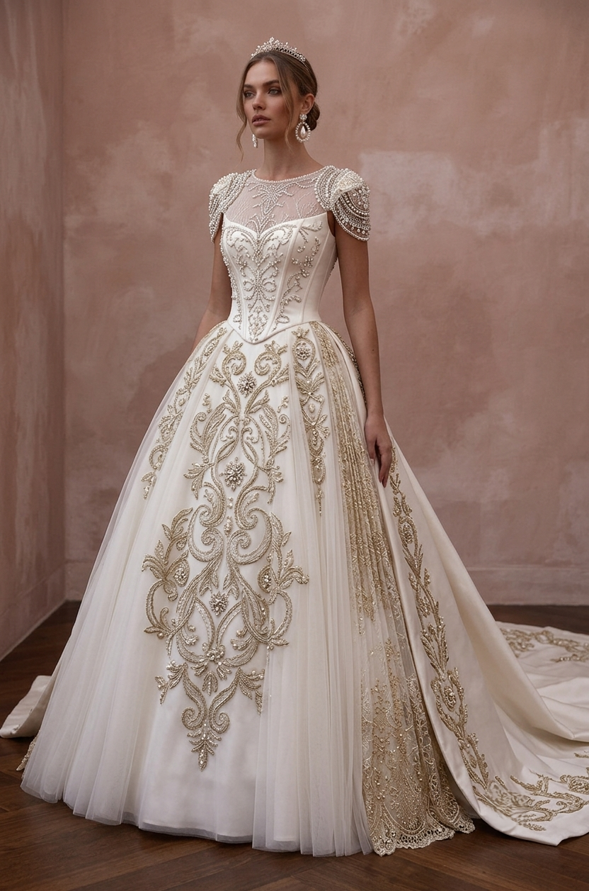 Ball Gown Wedding Dresses with Royal-Inspired Elegance Main image
