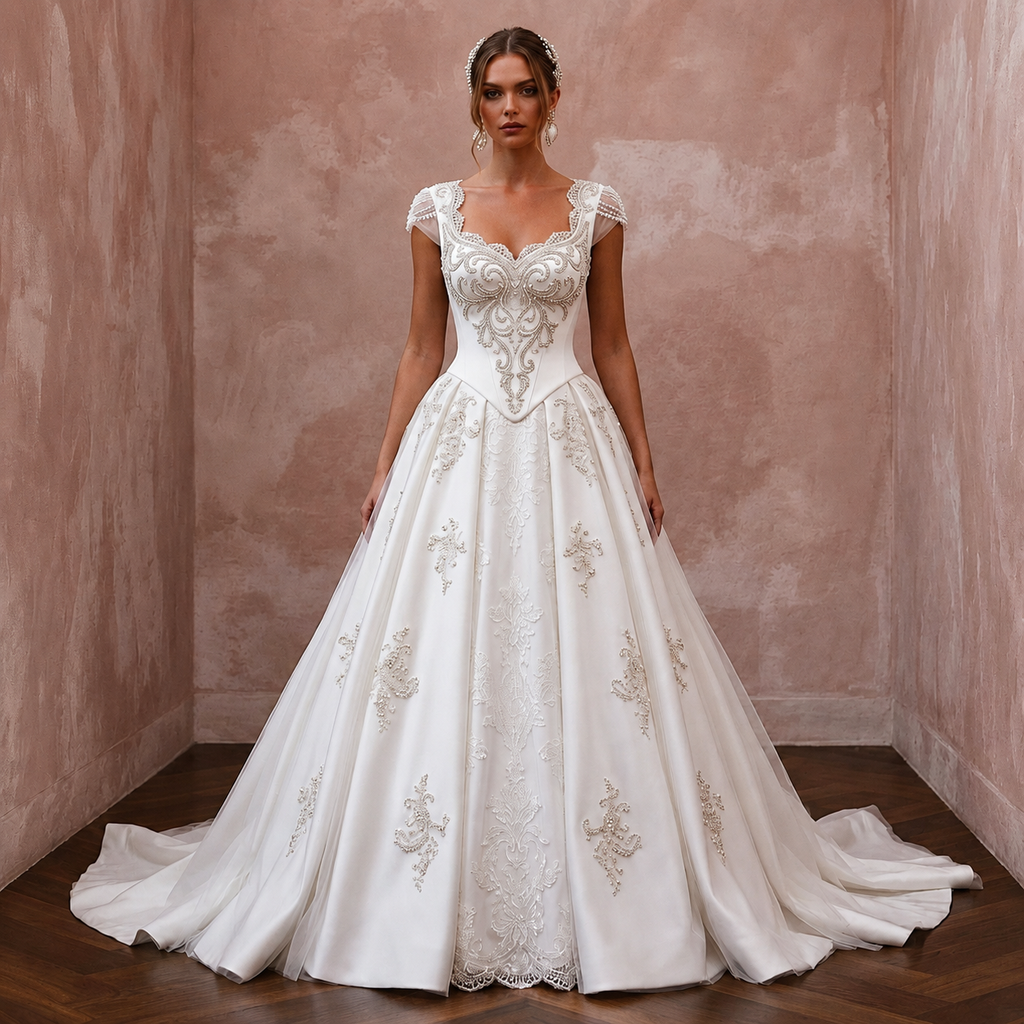 Basque Waist Wedding Dresses with Classic Bridal Charm