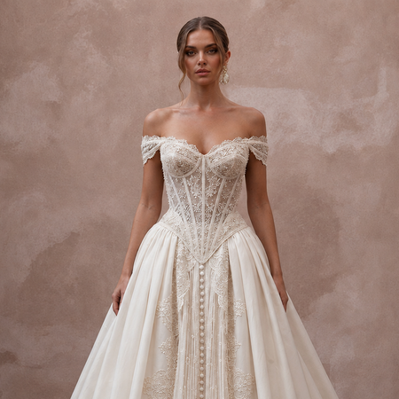 Basque Waist Wedding Dresses with Vintage Inspiration