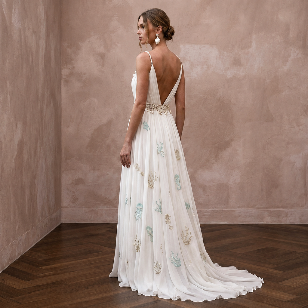Beach Wedding Dresses with Lightweight Chiffon Designs