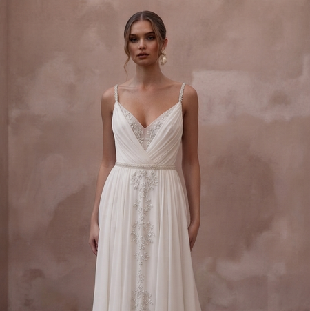 Beach Wedding Dresses with Lightweight Silk Chiffon