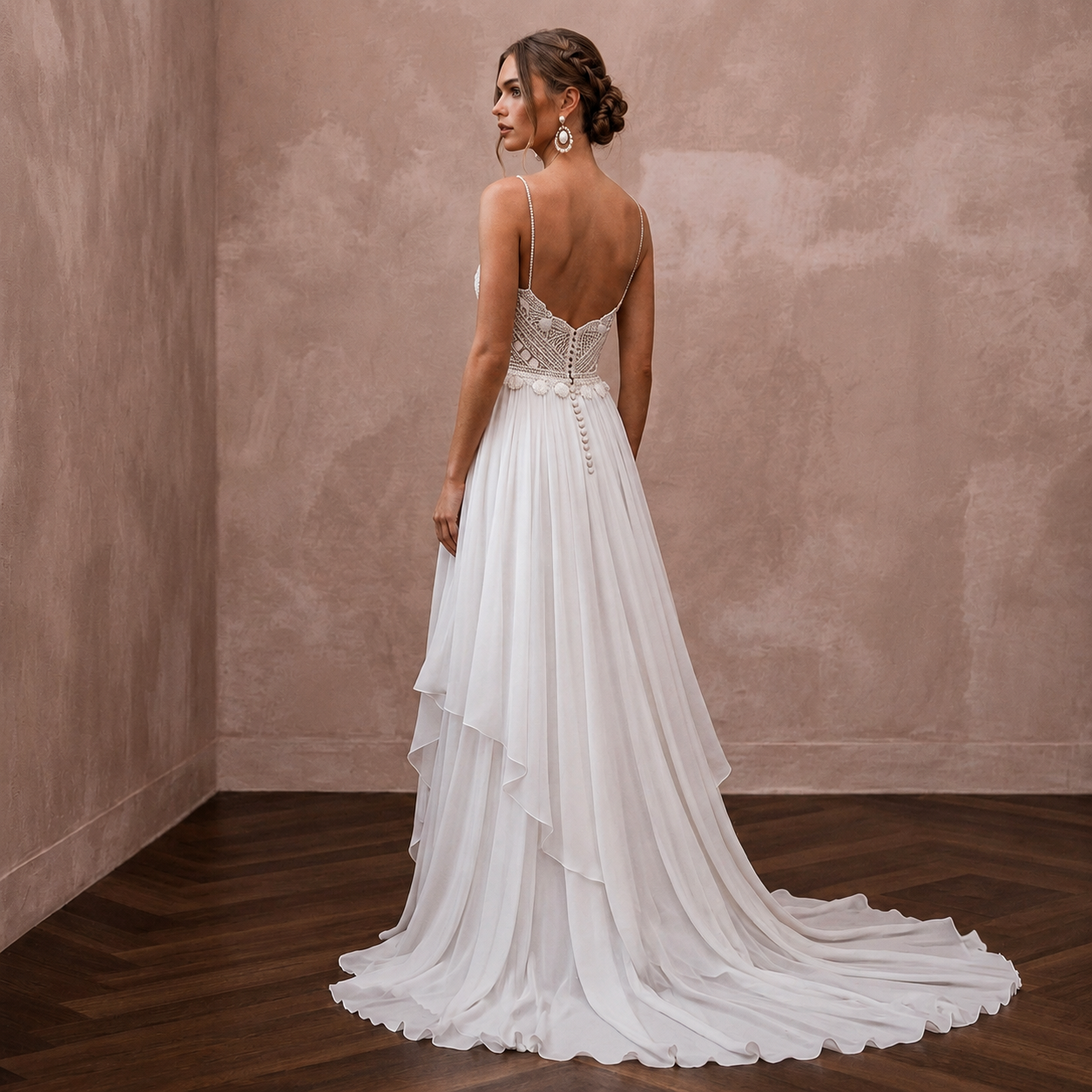 Beach Wedding Dresses with Lightweight Silk Chiffon Secondary image