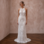 Beachy White Crochet Lace Sheath for Tropical Vow Renewal