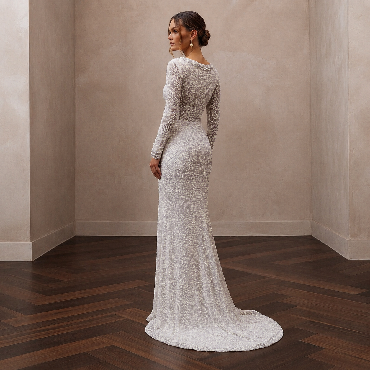 Beaded Lace Reception Bridal Dress - Apparel & Accessories > Clothing > Wedding & Bridal Party Dresses > Wedding Dresses - Mignonette Bridal