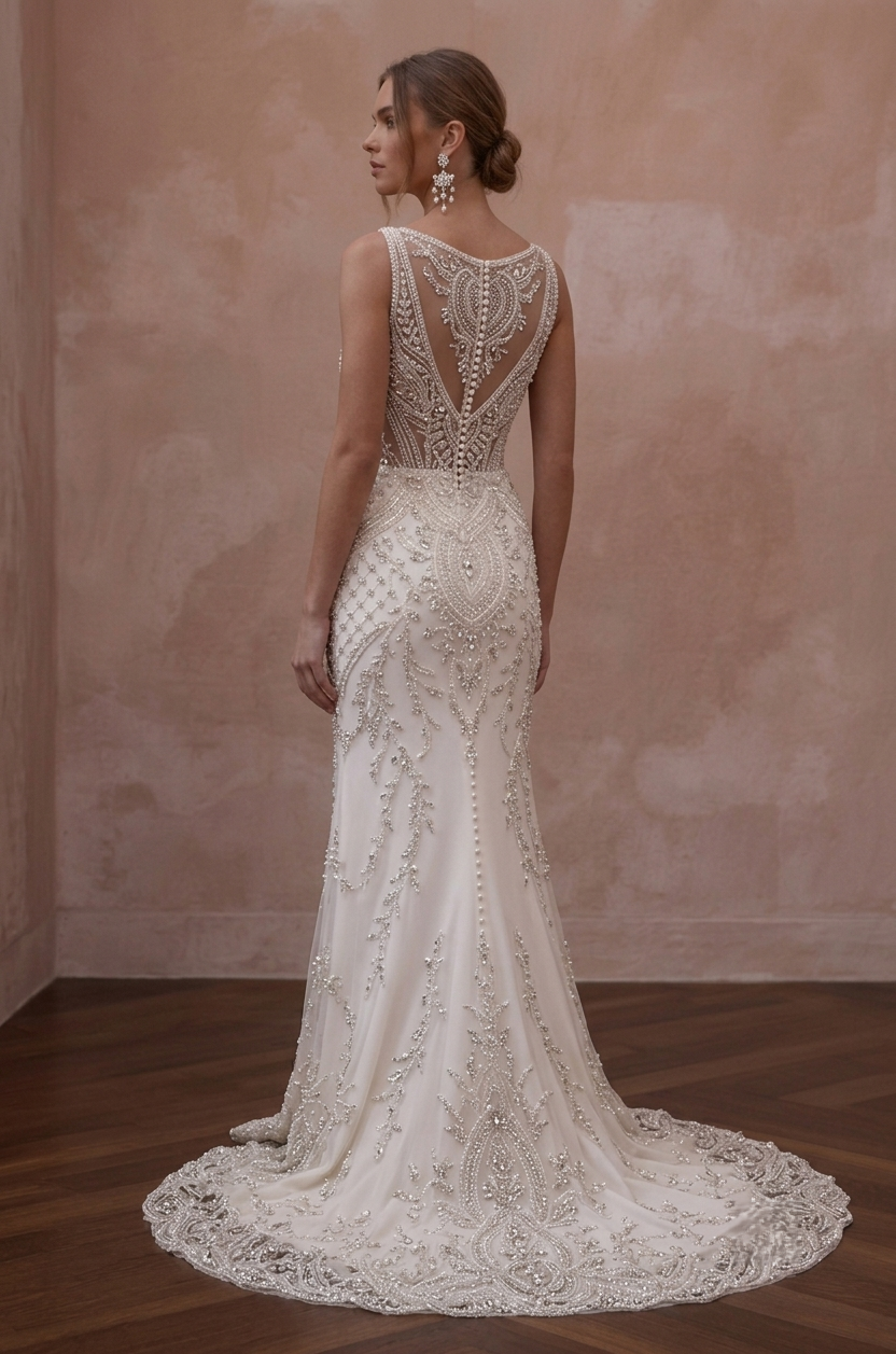 Beaded Wedding Dresses with Handcrafted Crystal Accents Secondary image