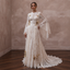 Bell Sleeve Lace Wedding Gown for a Rustic Ceremony - Apparel & Accessories > Clothing > Wedding & Bridal Party Dresses > Wedding Dresses - Mignonette Bridal