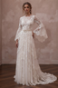 Bell Sleeve Wedding Dresses with Bohemian Inspiration - Apparel & Accessories > Clothing > Wedding & Bridal Party Dresses > Wedding Dresses - Mignonette