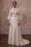 Bishop Sleeve Wedding Dresses with Vintage Elegance - Apparel & Accessories > Clothing > Wedding & Bridal Party Dresses > Wedding Dresses - Mignonette