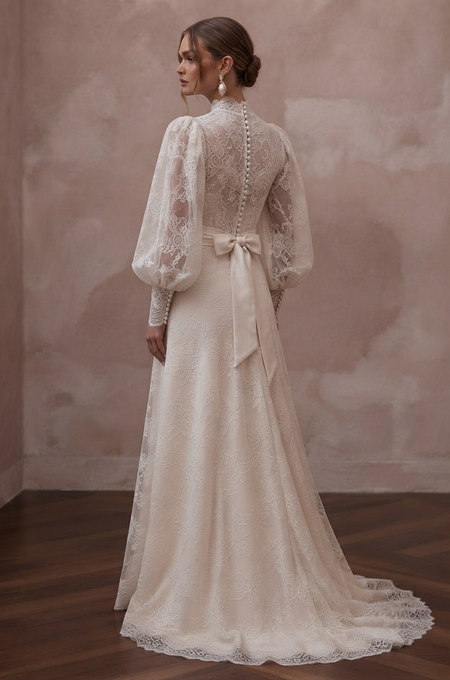 Bishop Sleeve Wedding Dresses with Vintage Elegance