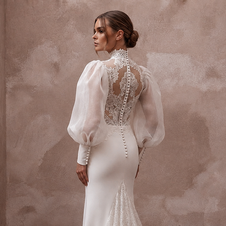 Bishop Sleeve Wedding Dresses with Vintage Elegance