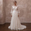 Bishop Sleeve Wedding Dresses with Vintage Lace Accents - Apparel & Accessories > Clothing > Wedding & Bridal Party Dresses > Wedding Dresses - Mignonette Bridal