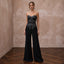 Black Crepe Jumpsuit with Sequin Bodice for Alternative Evening Wear