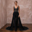 Black Crepe Jumpsuit with Sequin Bodice for Alternative Evening Wear